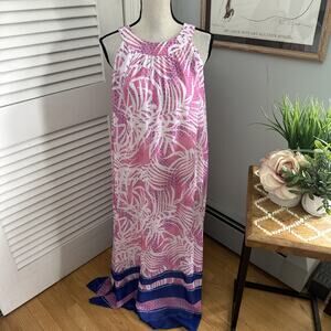 Rafaella Dress Large Petite Pink Maxi Tropical Resort Fairy Beach Girl